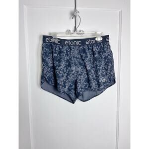 Etonic Women's Gray Black Digital Camo Athletic Athleisure Lined Shorts Large